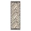(C161) Tracey Boyd Black & Ivory Fringe Runner, 2x7