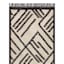 (C161) Tracey Boyd Black & Ivory Fringe Runner, 2x7