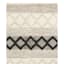 (B673) Found & Fable Noah Black & White Woven Runner, 2x5
