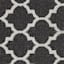 Chai Tea Geometric Charcoal & White Lattice Washable Accent Rug, 20x30