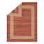 (B314) Henning Hand Woven Cotton Blend Red Chindi Area Rug, 5x7