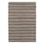 (E221) Ivory, Brown & Gray Striped Modern Indoor & Outdoor Area Rug, 7x10