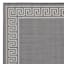 (E303) Dark Blue & Cream Greek Key Indoor & Outdoor Accent Rug, 2x4
