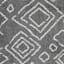 (C167) Dark Grey & Ivory Moroccan Style Shag Runner, 2x6