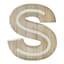 6" LED Wood Monogram Letter, S
