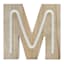 6" LED Wood Monogram Letter, M