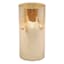 Honeybloom Amber Glass LED Pillar Candle, 4x8