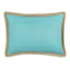 Dynasty Turquoise Oblong Throw Pillow with Jute Trim, 15x20