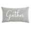 Gather Grey Chenille Oblong Throw Pillow, 14x24