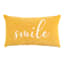 Yellow Smile Chenille Oblong Throw Pillow, 14x24