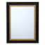 Black & Gold Framed Wall Mirror, 22x28