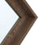 Warm Walnut Rectangle Wall Mirror, 22x28