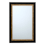 Black & Gold Framed Wall Mirror, 24x36