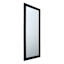 Flat Black Framed Wall Mirror, 24x58