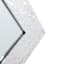 Silver Hexagon Textured Framed Leaner Mirror, 24x58