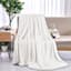 Ivory Plush Waffle Blanket, Full/Queen