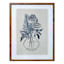 Honeybloom Glass Framed Navy Blue Botanical Print Wall Art, 19x25
