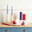 Navy Blue Unscented Overdip Pillar Candle, 3x6