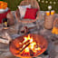 Found & Fable Natural Brown Faux Wicker Barrel Outdoor Lantern with LED Bulb, Large