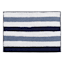 Navy Striped Tufted Bath Rug, 17x24