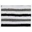 Black Striped Tufted Bath Mat, 17x24