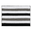 Black Striped Tufted Bath Mat, 17x24