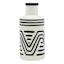 Found & Fable Black & White Geometric Design Ceramic Vase, 6"