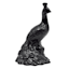 Black Ceramic Peacock Decor, 4x7