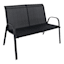 Stackable Black Sling Patio Settee