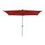 Red Rectangle Outdoor LED Aluminum Umbrella, 6.5x10