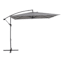 Square Offset Gray Outdoor Aluminum Umbrella, 8'