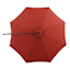 Red Offset Aluminum Round Outdoor Patio Umbrella, 10'