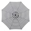 Black Awning Stripe Crank & Tilt Round Patio Umbrella, 9'