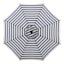 Providence Navy Blue Awning Striped Crank & Tilt Round Patio Umbrella, 9'