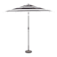 Laila Ali Modern Black & White Striped Round Outdoor Patio Crank & Tilt Umbrella, 9'