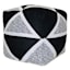 Laila Ali Black & White Geometric Pouf, 17"