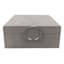 Laila Ali Grey Fabric Decorative Box, 8x4