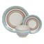 12-Piece Dinnerware Set, Multicolor Stripe