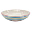 Set of 4 Ceramic Dinner Bowls, Multicolor Stripe