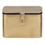 Honeybloom Gold Metal Decorative Box with Lid, 7.5"