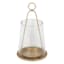 Honeybloom Gold Metal Cone Pillar Candle Holder, 12"