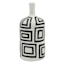 Found & Fable Black & White Geometric Design Ceramic Vase, 8"