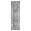 (B807) Honeybloom Cypress Grey Medallion Runner Rug, 3x8