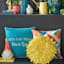 Ray Warm Multicolor Geo Square Outdoor Throw Pillow, 17"