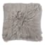 Grey Angora Faux Fur Throw Pillow, 24"