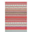 (E329) Mikayla Pink Multicolor Striped Outdoor Runner, 2x7