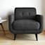 Hadley Tufted Back Accent Chair, Charcoal Grey