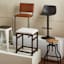 Luka Light Brown Faux Leather Counter Stool With Metal Base