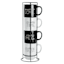 Set of 4 Stacked Coffee Sentiment Mugs, 14oz