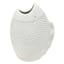 Tracey Boyd White Ceramic Fish Vase, 6.5"